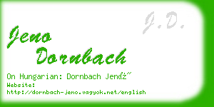 jeno dornbach business card